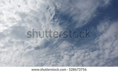 The vast blue sky and clouds 

