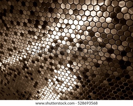 abstract dot pixels gold black with lights and shadow  background