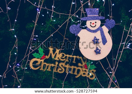 Decoration the christmas tree