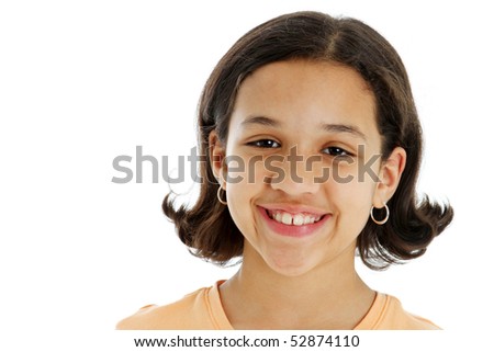 Picture of a child set on white background