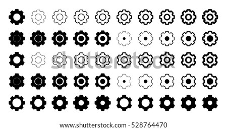 Settings Icon Pack. Vector Royalty-Free Stock Photo #528764470
