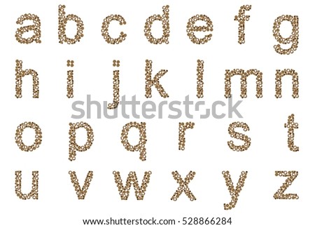 ABC to Z Alphabets Set, Small Letter Consonants And Vowels isolated, image, Nut Fonts