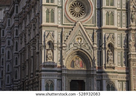 The Basilica di Santa Maria del Fiore in Florencia, Italia.