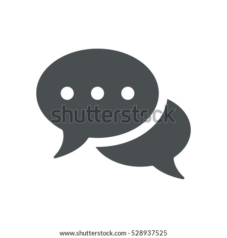 Speech bubbles Icon, flat design style Royalty-Free Stock Photo #528937525