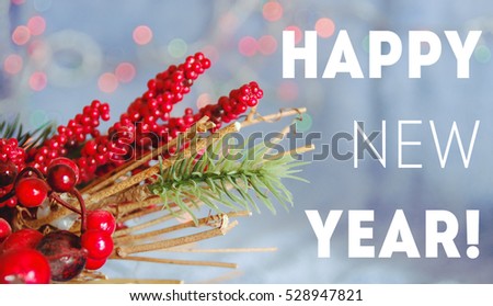 Greeting card. Merry Christmas and Happy New Year!