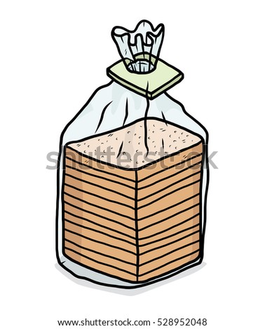 bread packing / cartoon vector and illustration, hand drawn style, isolated on white background.