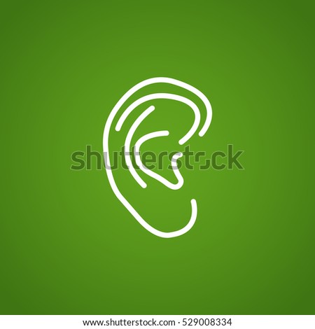  Ear icon vector.