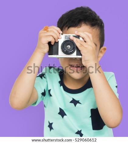 Camera Boy Photo Image Picture Son Kid Concept