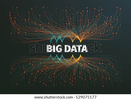 big data background vector illustration. Information streams. Future technology Royalty-Free Stock Photo #529075177
