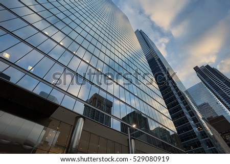 High rise office buildings in downtown Toronto