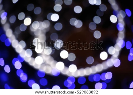 night lights of various colors photographed out of focus