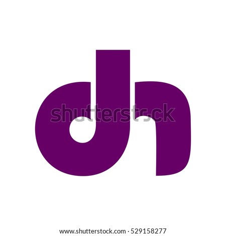 dh letter vector logo