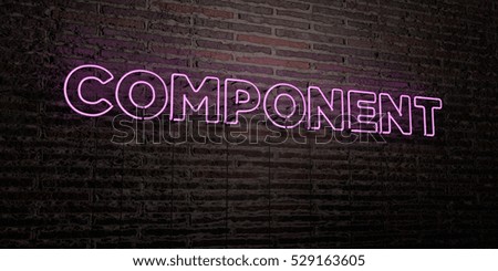 COMPONENT -Realistic Neon Sign on Brick Wall background - 3D rendered royalty free stock image. Can be used for online banner ads and direct mailers.
