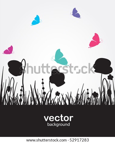 Rainbow butterfly. Vector background