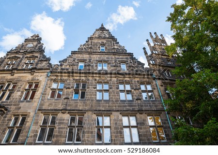 picture of gables of old houses in Muenster, Germany