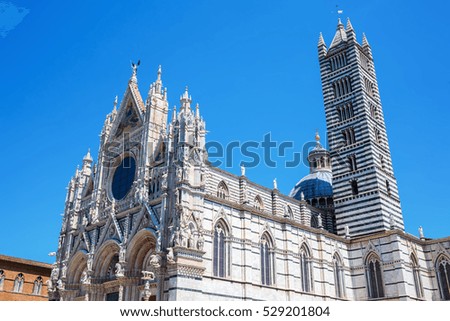 picture of the famous Siena Cathedral in Siena, Italy