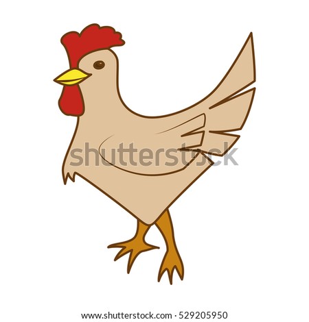 chicken icon. farm animals concept. colorful design. vector illustration