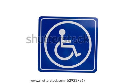 Handicapped Symbol Painted isolate on a Parking Spot