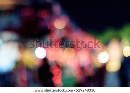 Night city street lights background and street lights blur bokeh,Colorful circles of light abstract background.