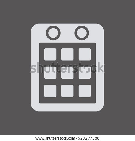 Calendar  icon,  isolated. Flat  design.
