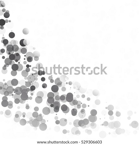 Bubbles Circle Dots Unique Gray White Bright Vector Background