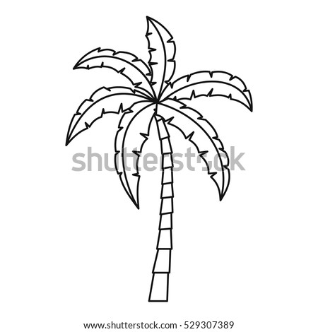 Palm icon. Outline illustration of palm vector icon for web
