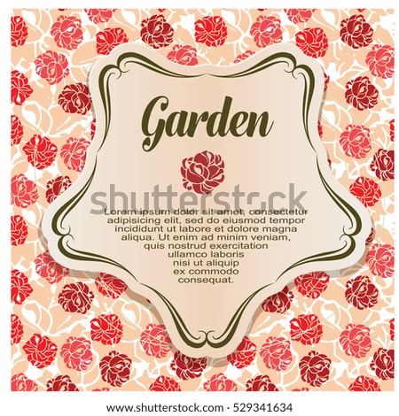 Vector pattern collection for decoration and design. Rose background