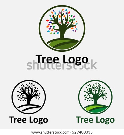 Tree With Leaves Nature Logo Symbol and Icon