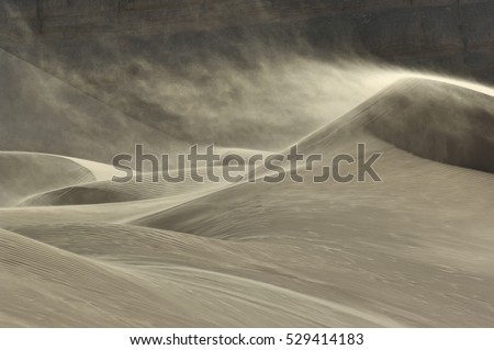Sandstorm in Desert