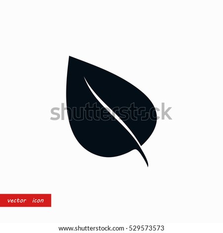 leaf icon vector, flat design best vector icon