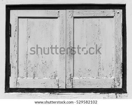old white wood window