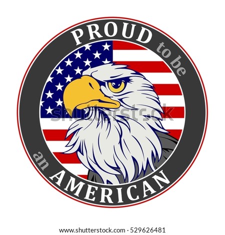 Proud American with Eagle