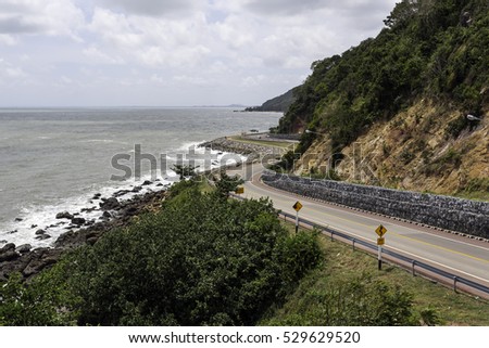 Amazing road along the coast