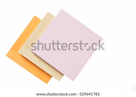 Sticky notes Isolated on white background