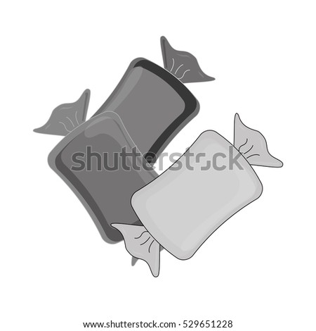 wrapped candy icon image vector illustration design 