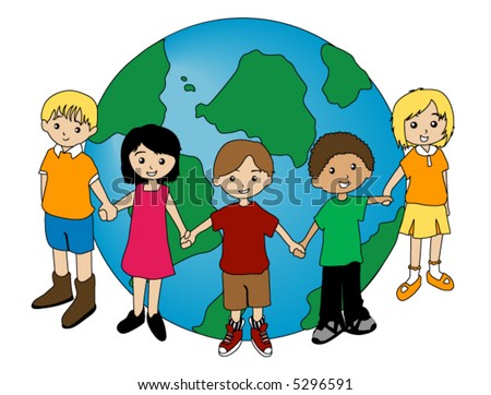 Children around the Globe - Vector