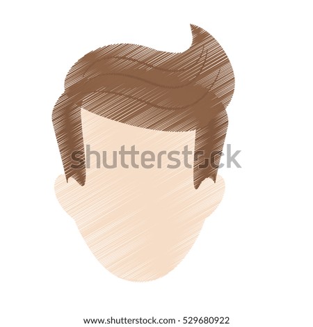 faceless man with vintage hairstyle  icon image vector illustration design 