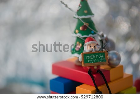 Colorful Christmas characters and decorations. Using as wallpaper or backgrounds.