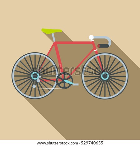 Bike icon. Flat illustration of bike vector icon for web