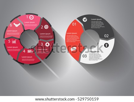 Stock vector business info graphics circular arrow chart
