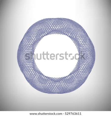 Abstract decorative spirograph circular element. Vector frame.