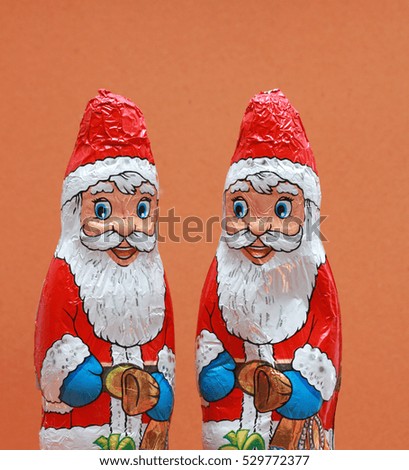 picture of a chocolate santa claus. studio shot, holiday concept