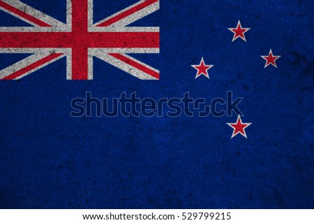 new zealand flag on an old grunge background