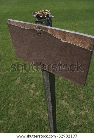 empty wooden sign