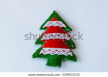 Christmas decoration - toys on a white background.