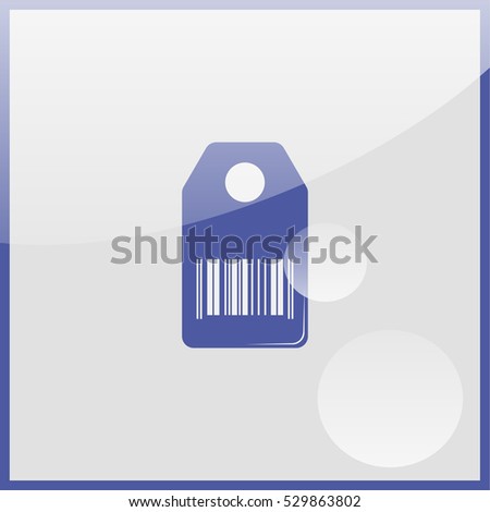 Shopping icon stylized with barcode.