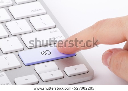 NO word written on computer keyboard.