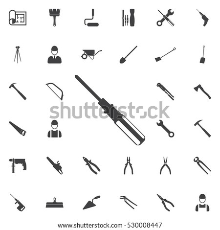 screwdriver icon. Construction icons universal set for web and mobile