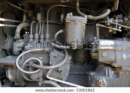 stock pictures of an engine inside of a big car