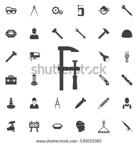 clamp icon. Construction icons universal set for web and mobile
